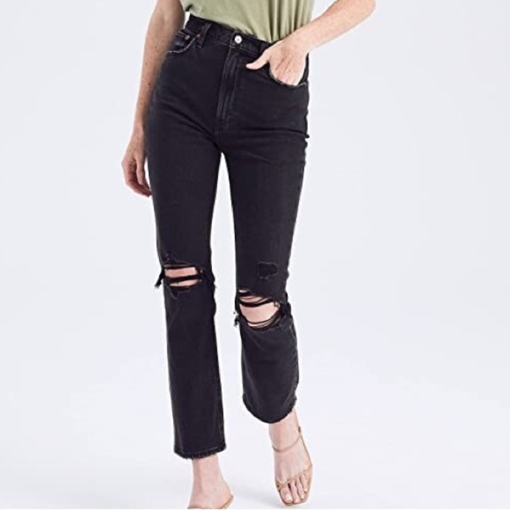 Ultra High-Rise Ankle Straight Jeans